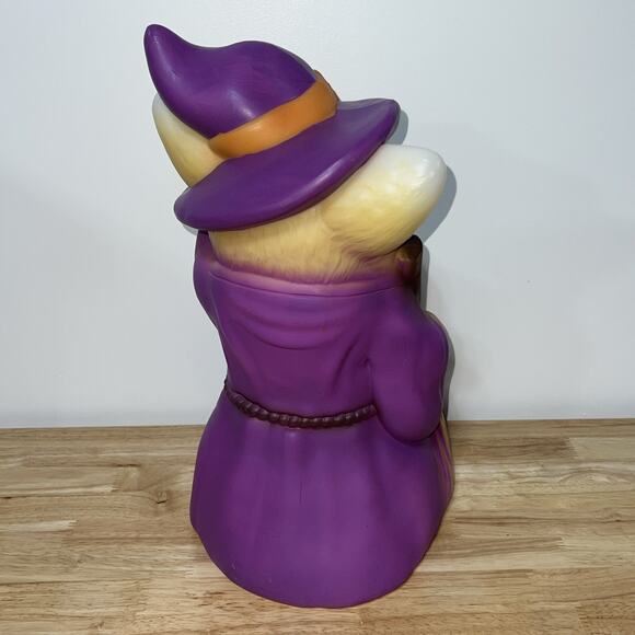 Blow Mold Pan Asian Creations Halloween 18" Fox Witch with Pumpkin~ Lighted~ - Picture 3 of 8